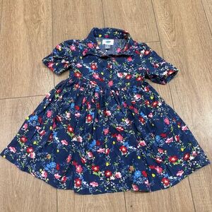 Old Navy Floral Kids Dress in Navy Blue